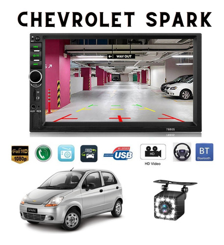 Radio Multimedia Bt Chevrolet Spark Con Camara + Instalacion