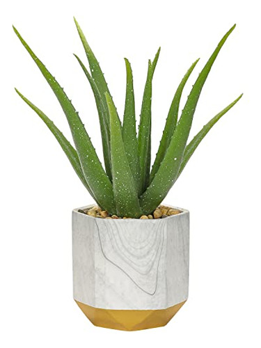 Artificial Succulent Plants Large Fake Aloe Potted Plan...