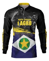 Comprar Camisa Camiseta Agro Brk Bandeira Mato Grosso Com Uv50+