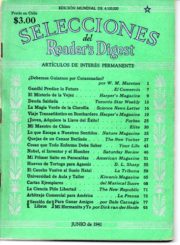 Selecciones Del Reader´s Digest Nº7 Junio 1941