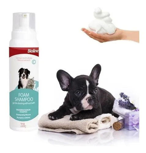 comprar Espuma Seca Shampoo Perro Y Gato Bioline 220 Ml Fragancia Sin fragancia