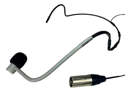 Microfone Headset Phantom Xlr Para Mesa De Som Pfc-411 Pro Cor Cinza