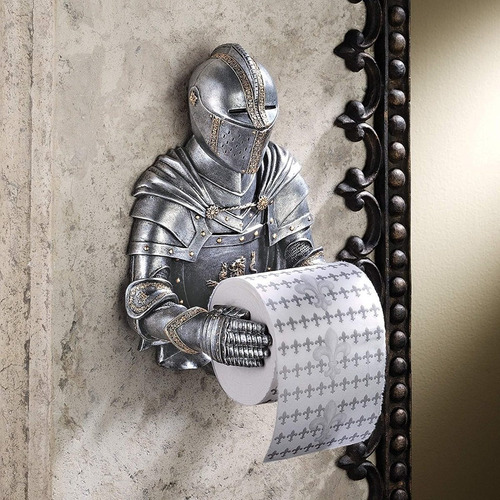 Portarrollos De Papel Higiénico Caballero Medieval De Pared