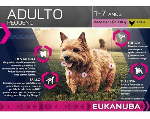 Imagen 3 de 3 de Alimento Para Perro Adulto Eukanuba Raza Pequeña (sb) 6.8kg