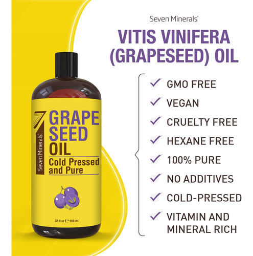 Aceite De Semilla De Uva Seven Minerals Puro Prensado En Frí