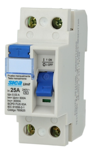 Disyuntor Interruptor Diferencial 2x25 A Bipolar