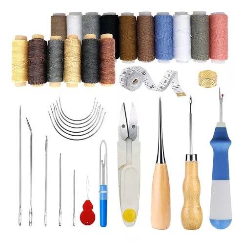 Kit básico de costura, 180 piezas, accesorios y suministros de costura, kit  de reparación de costura, kit de costura a mano con aguja, dedal, pasador
