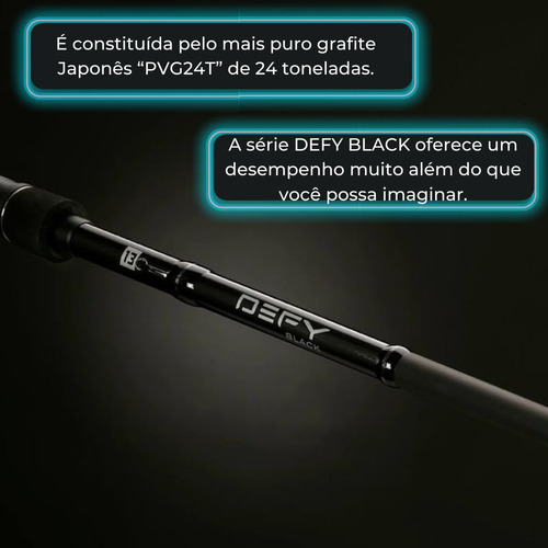 Vara 13 Fishing Defy Black 581 (1,73m) 12-20lb P/ Carretilha