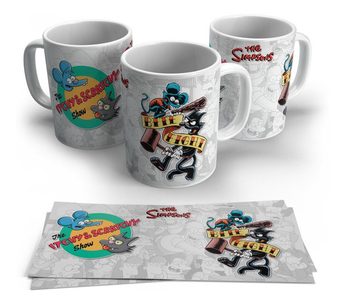 Taza O Tazon Los Simpsons Tomy Y Daly Full Print + Caja