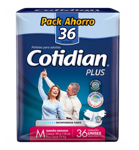 Pañal Cotidian Plus Mediano Mensual 