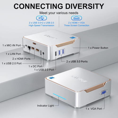 Mini Pc Gk3 Plus 16 Gb Ram 512 Gb Ssd M.2 Intel 12th Alder L