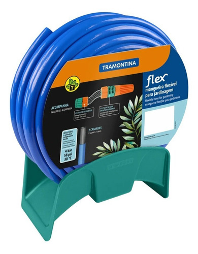 Manguera Jardin Flex 20m Acople Soporte Tramontina 79320/202