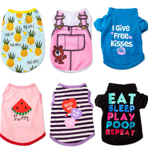 Satinior Camisas Para Mascotas Camisas Estampadas Para Cacho