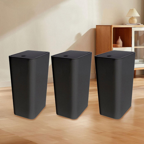 3 Piezas De Basura Del Baño Con Basura De Tapa Cesta De