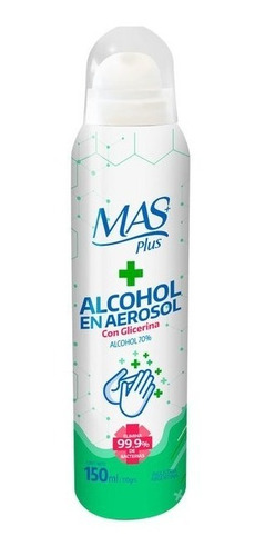 Aerosol Alcohol 70% Con Glicerina Mas Plus Pack X 12 Un