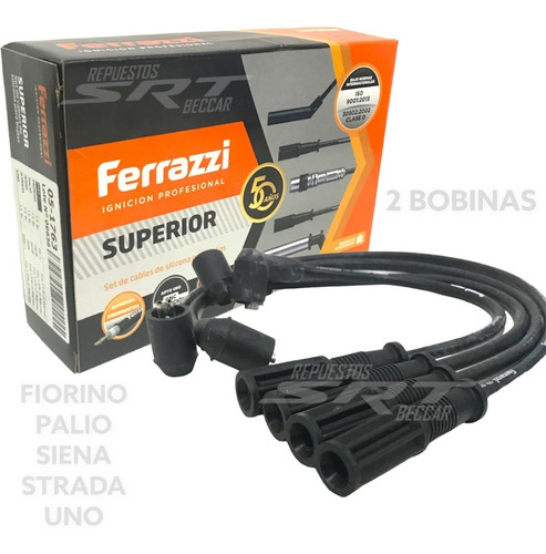 Cable Bujia Fiat Palio Siena Fiorino Uno 1.3 1.4 2 Bobinas