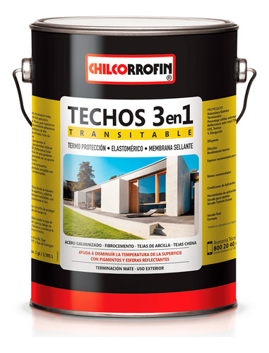 Pintura Térmica Techos 3 En 1 Chilcorrofin