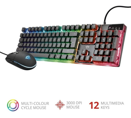 Trust Gaming Pack Azor Teclado Y Mouse Gxt838 (en D3 Gamers)