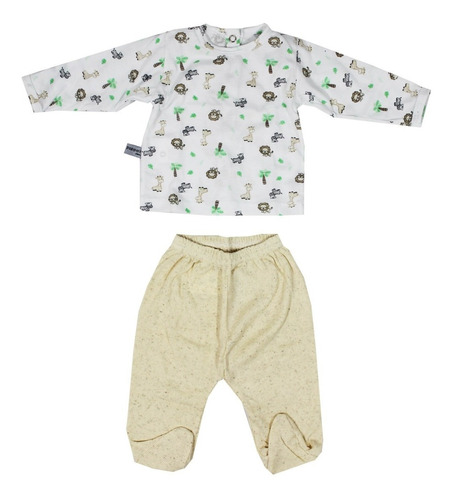 Conjunto Bata Y Pelele Pappolino Bebes Algodón Unisex