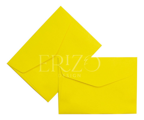 100 Sobres Amarillo Tarjetas Personales 7x10,5cm Papel 90gr