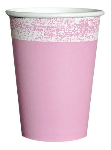 Pack X 8 - Vasos Descartables Polipapel - Rosa Pastel
