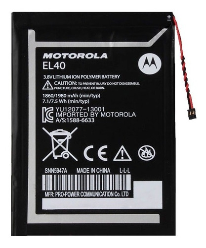 Bateria Motorola E / Cell Connection 