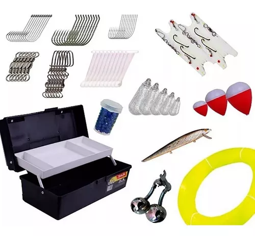 Kit Pesca Caja + 70 Articulos ! Armado Líneas Super Completa