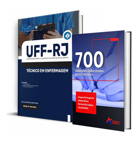 Kit Uff Rj Técnico Em Enfermagem + 700 Questões Ed. Solução