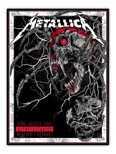 Poster Banda Metallica Rock 60x80cm Show Munich Alemanha