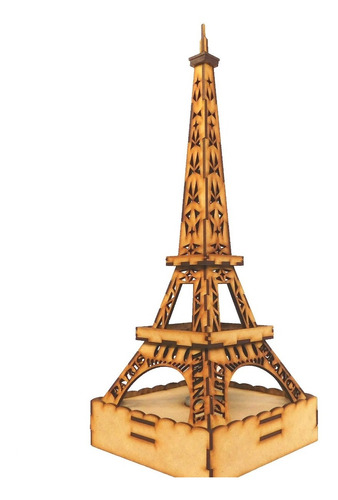 50 Torres Eiffel Modelo París 40 Cm Y Base Con Vela En Mdf