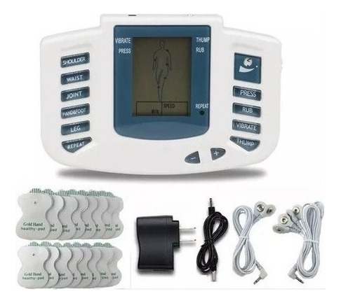Digital Tens Aparato Fisioterapia Masaje 16 Electrodos