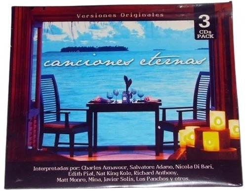 Pack  3 Cd  Canciones Eternas   Adamo,  C. Aznavour   Nuevo