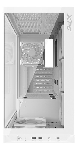 Gabinete Gamer Xpg Invader X Ventana Midi Tower 5vent Blanco