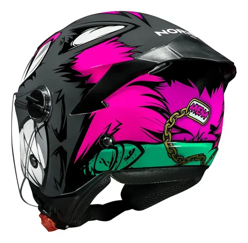 Capacete Norisk Neo Hyena - Cinza Rosa / Brilhante | MercadoLivre