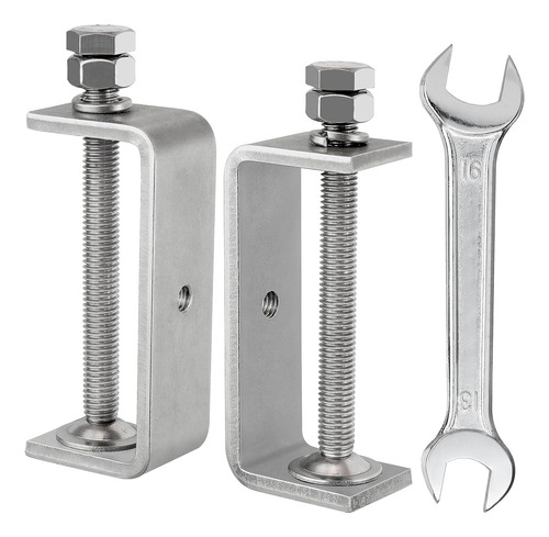 Abrazadera C Inoxidable 304 De 3 3/8 Para Carpintería Y Con