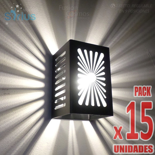 Aplique Difusor Interior Efecto Espacial Apto Led Pack X 15u