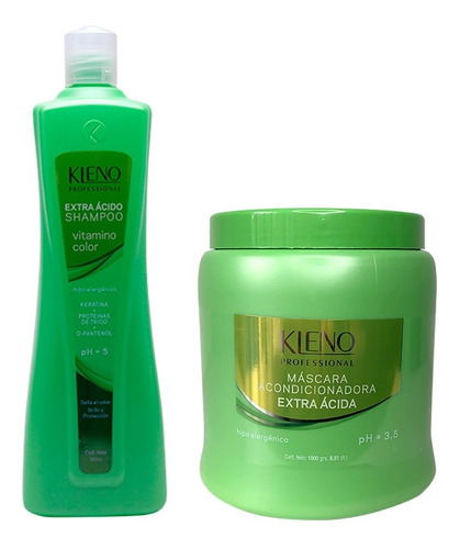 Shampoo + Mascara Kleno Extra Acida Vitamino Color