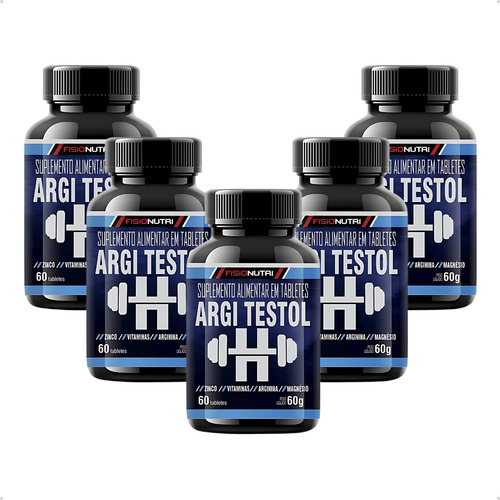 5x Argi Testol H Pre Hormonal Com 60 Tabletes Cada 