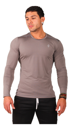 Playera Manga Larga Licra Deportiva Para Hombre Fenix Fit