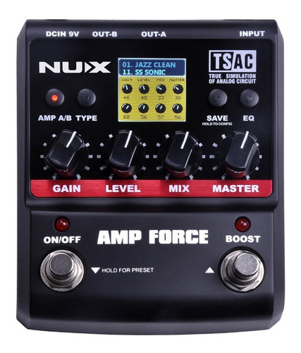 Pedal Efecto Para Guitarra Nux Amp Force 