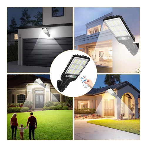 4pz Lámpara Solar Pared Exteriores Impermeable Sensor 3modos