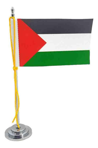 Mini Bandeira De Mesa Da Palestina 15 Cm Poliéster