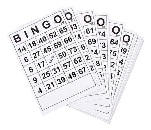 Tarjetas De Papel De Juego Bingo 1 En Una Sola 60 Hojas Sin
