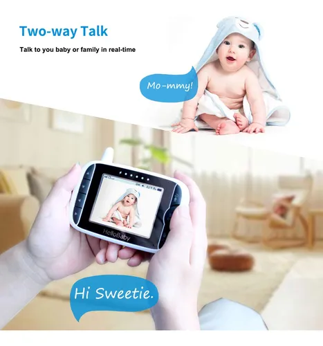 Monitor De Vídeo Para Bebés Hellobaby Hb65 Con 2 Cámaras, Vi