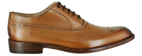 Zapato Casual Hombre Carlo Ronaldi 1027 Becerro Miel Cuero