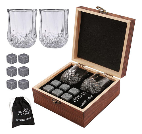 Juego De 4 Piedras De Whisky Y Vasos De Whisky, Para Hombres