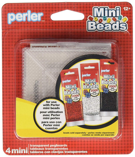 Tablero Perler Mini Beads 2.6mm (4 Piezas De 7.5x7.5cm) Xsr