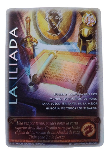 Pack 2 Cartas La Iliada, Oro Con Habilidad Mitos Y Leyendas