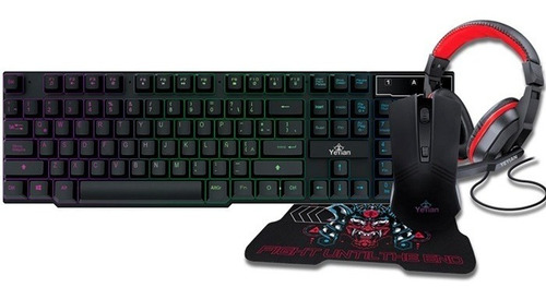 Kit Teclado Mouse Diadema Mousepad Yeyian Hydra S2000 Gamer