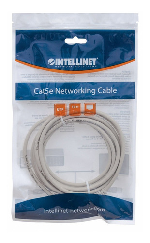 Cable Patch Cat6 Intellinet Utp Rj-45 Cobre 50cm Gris /v /v